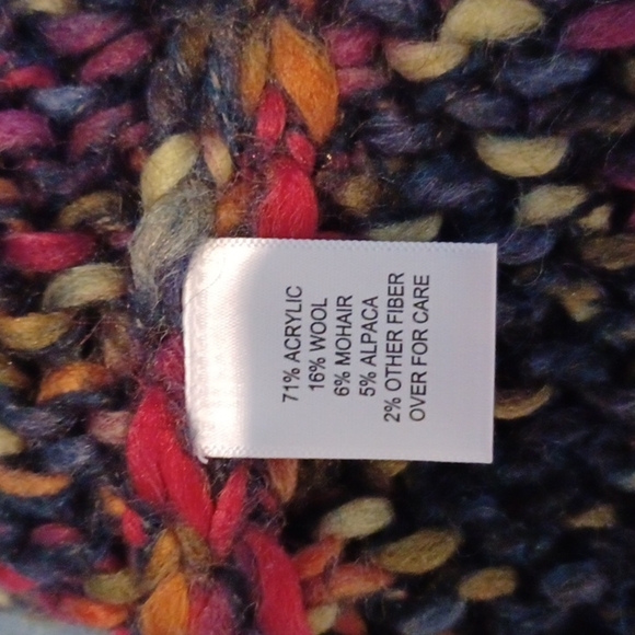 Relativity sweater, wool blend, mohair, alpaca,  acrylic 3/4 sleeves, green tone - Picture 4 of 5